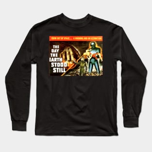 Classic Science Fiction Movie Poster - The Day The Earth Stood Still Long Sleeve T-Shirt